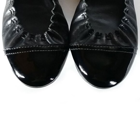 TORY BURCH Shoes 7.5 Black Ballet Flats Flexible *LOVELY* SZ 7.5 - Picture 9 of 9